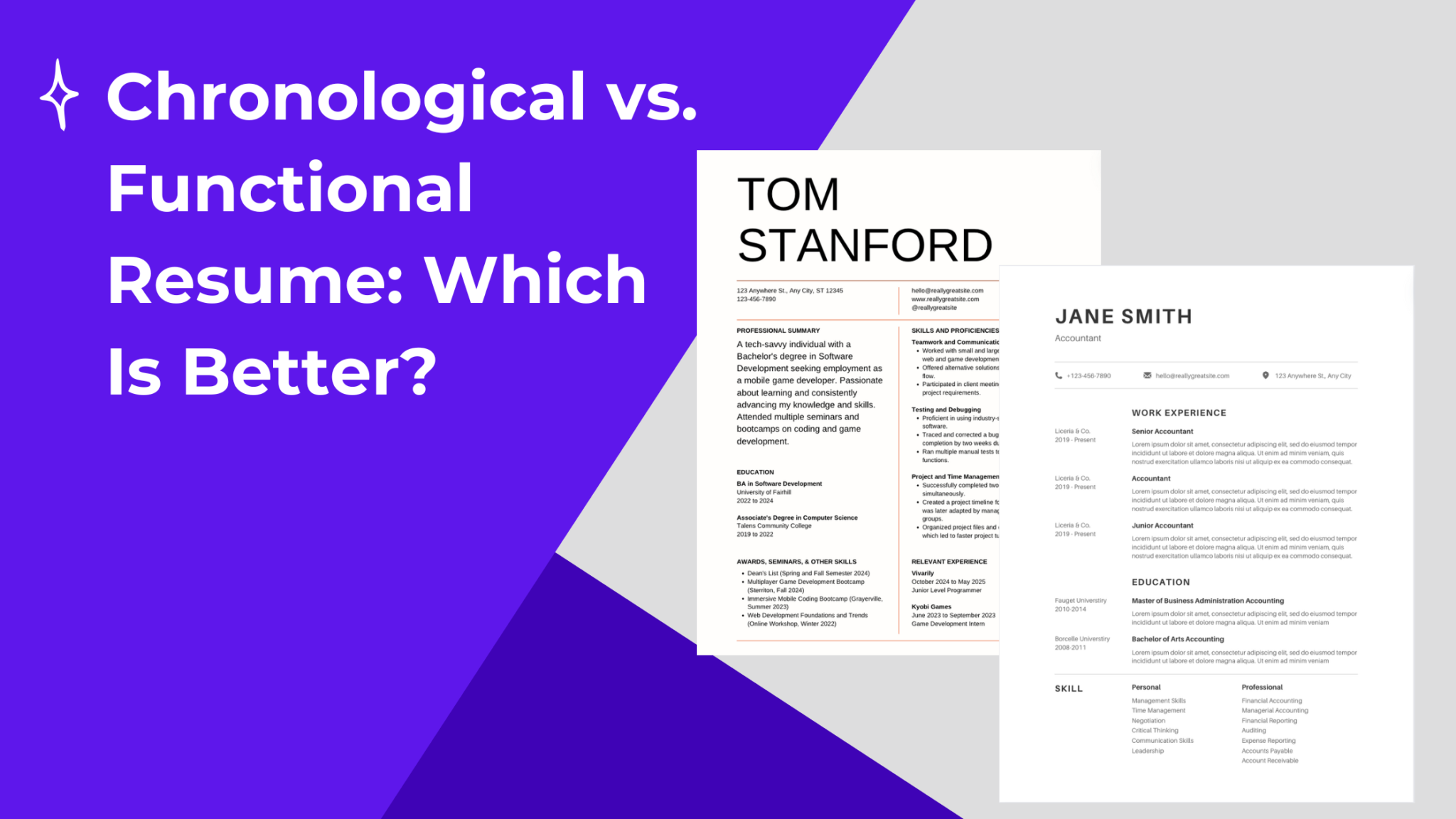 Chronological Resume vs Functional - White Blue Professional Modern Best Way To Earn Money From Home Blog Banner 2048x1152 